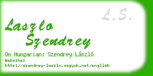 laszlo szendrey business card