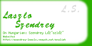 laszlo szendrey business card